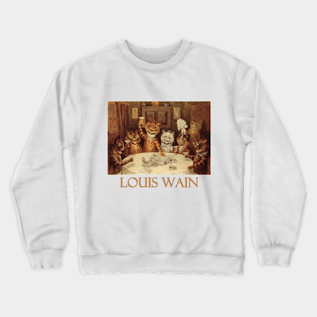 Tomcats' Celebration by Louis Wain Crewneck Sweatshirt by Naves